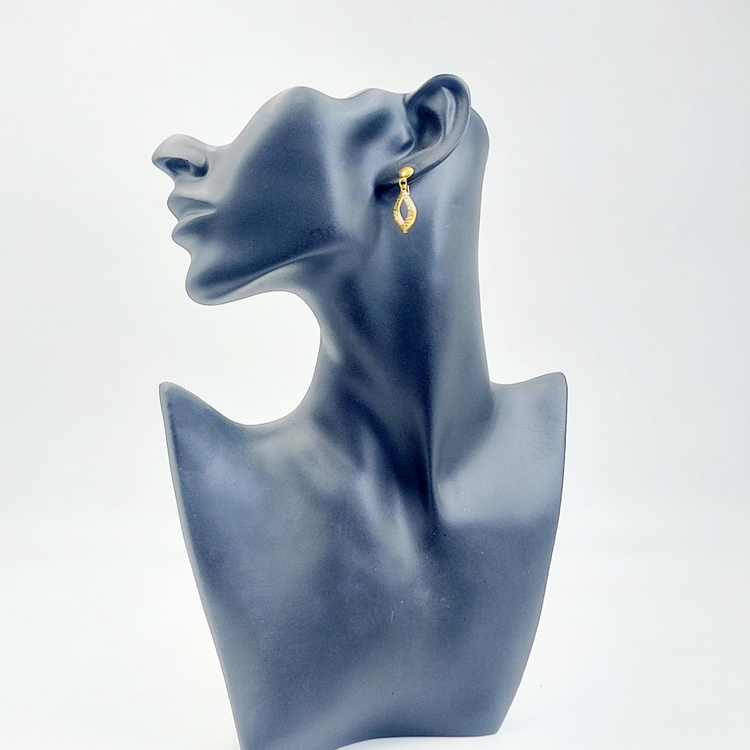 21K حلق برغي اكسترا-مجوهرات الشيخ سعيد-Saeed Jewelry 