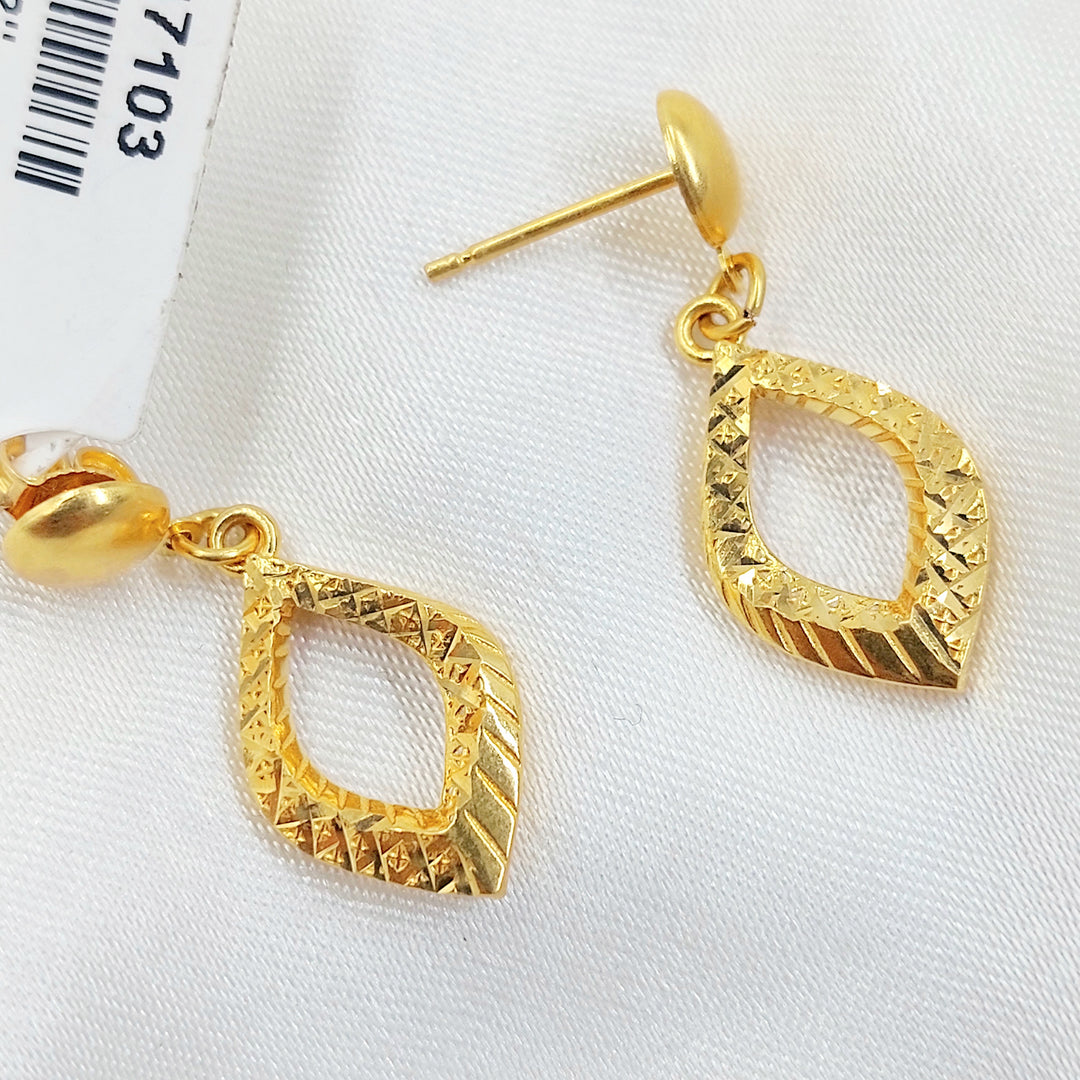 21K حلق برغي اكسترا-مجوهرات الشيخ سعيد-Saeed Jewelry 
