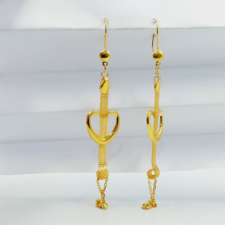 21K حلق قلب اكسترا-مجوهرات الشيخ سعيد-Saeed Jewelry 