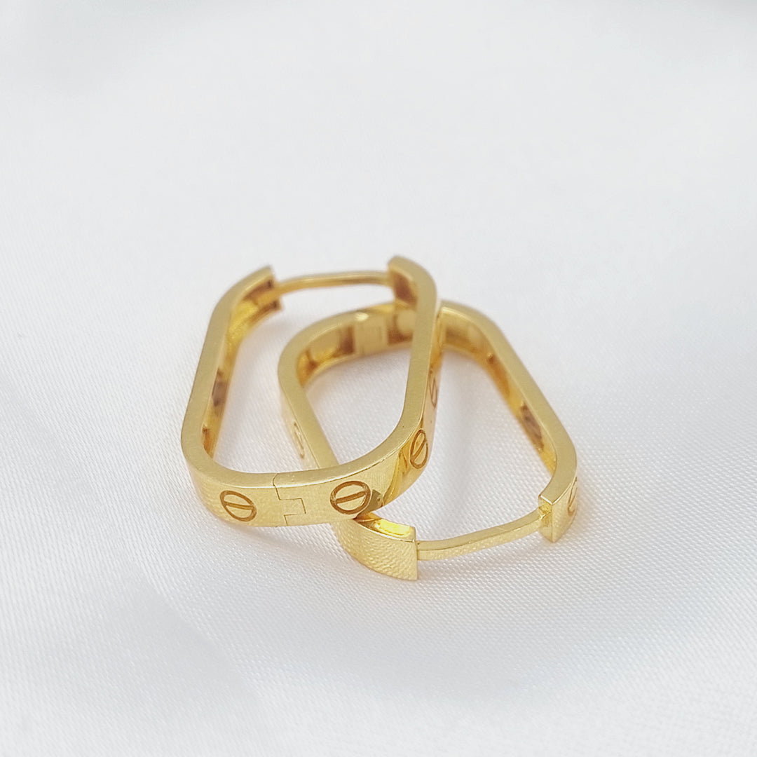 21K حلق ذبلة اكسترا-مجوهرات الشيخ سعيد-Saeed Jewelry 