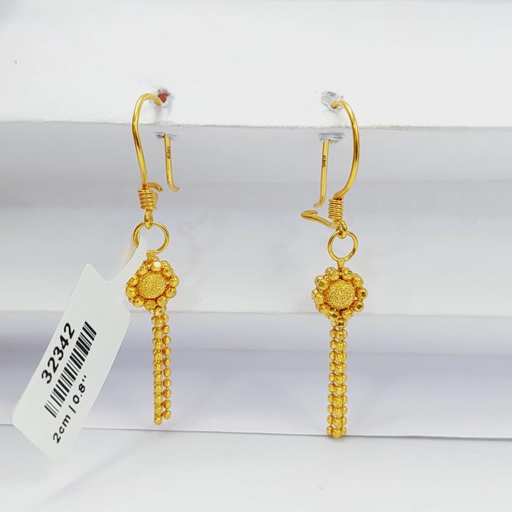 21K حلق فانسي اكسترا-مجوهرات الشيخ سعيد-Saeed Jewelry 