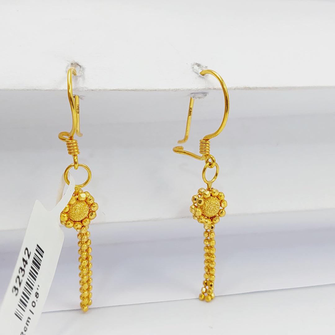 21K حلق فانسي اكسترا-مجوهرات الشيخ سعيد-Saeed Jewelry 