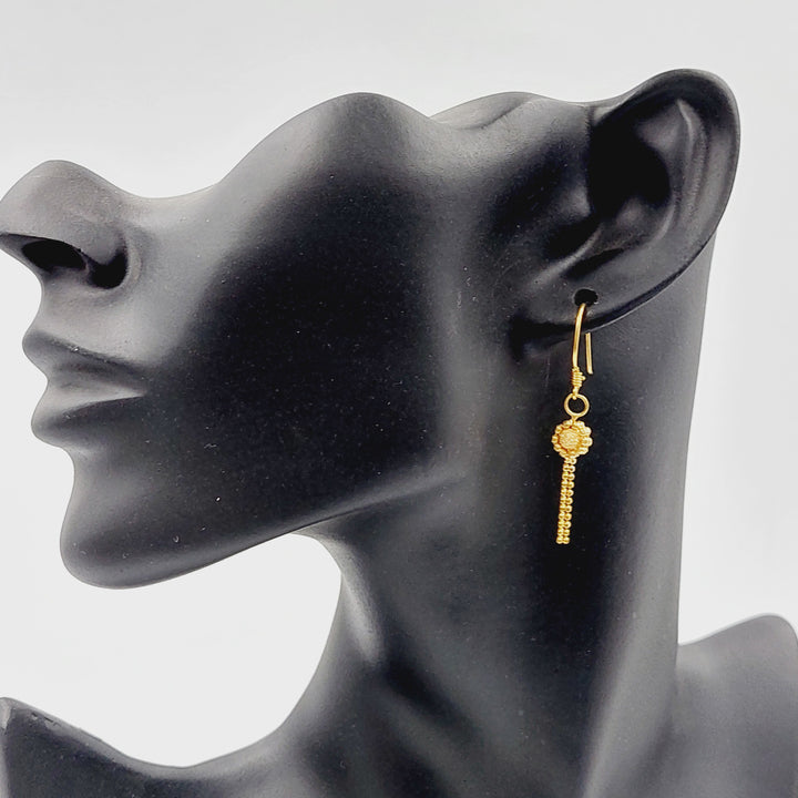 21K حلق فانسي اكسترا-مجوهرات الشيخ سعيد-Saeed Jewelry 