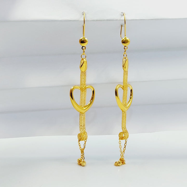 21K حلق قلب اكسترا-مجوهرات الشيخ سعيد-Saeed Jewelry 