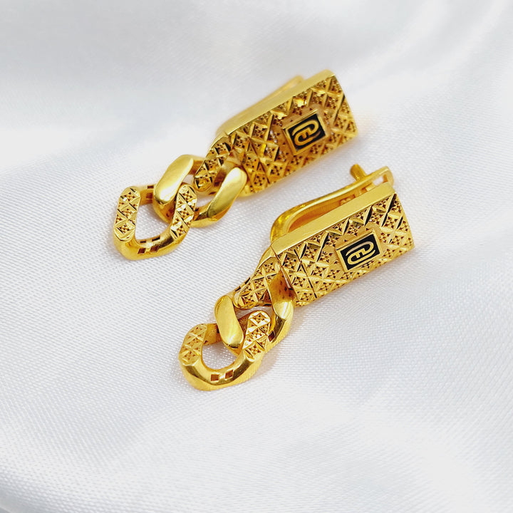 21K حلق جنزير اكسترا-مجوهرات الشيخ سعيد-Saeed Jewelry 