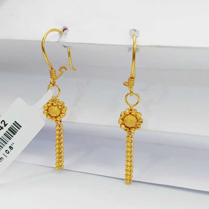 21K حلق فانسي اكسترا-مجوهرات الشيخ سعيد-Saeed Jewelry 