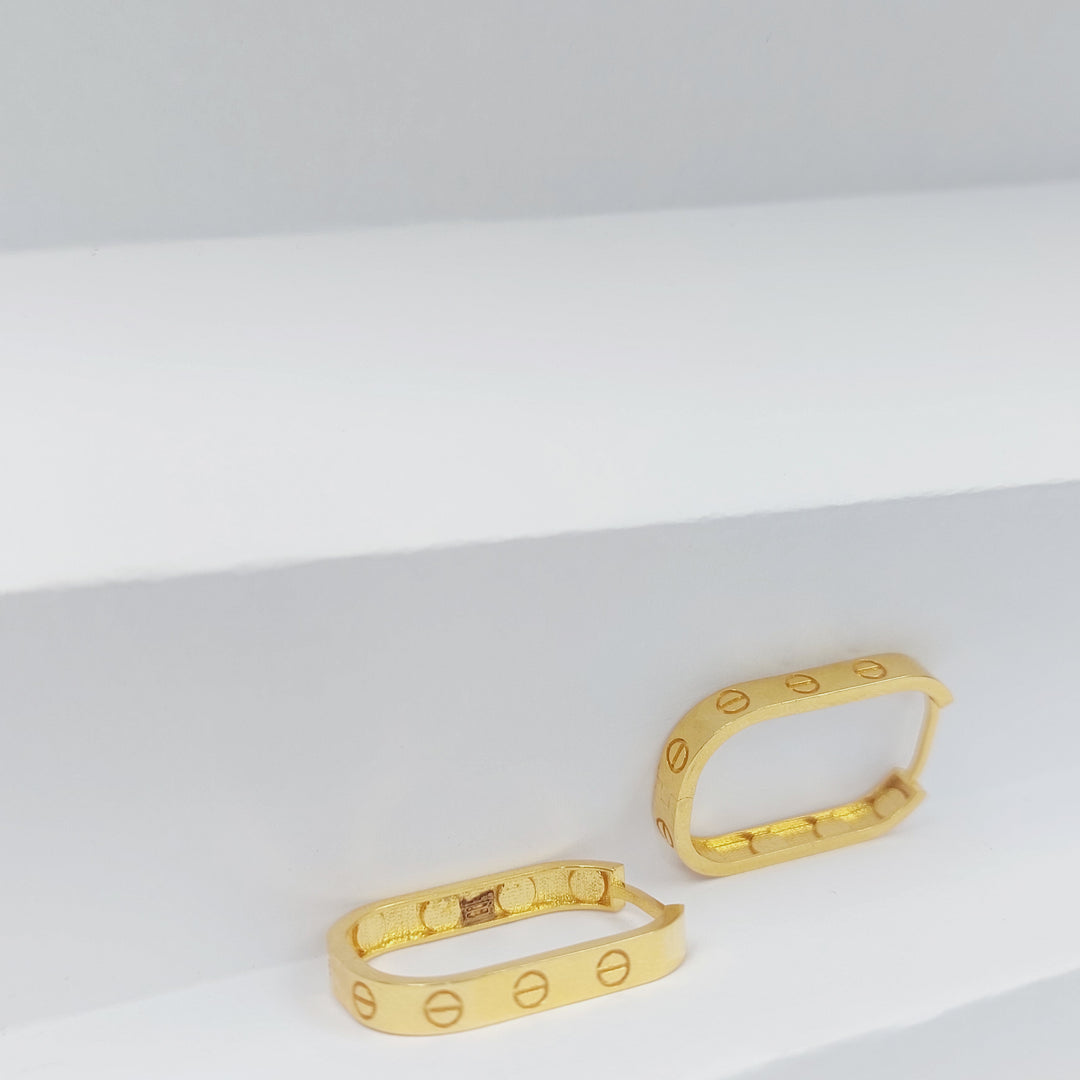 21K حلق ذبلة اكسترا-مجوهرات الشيخ سعيد-Saeed Jewelry 