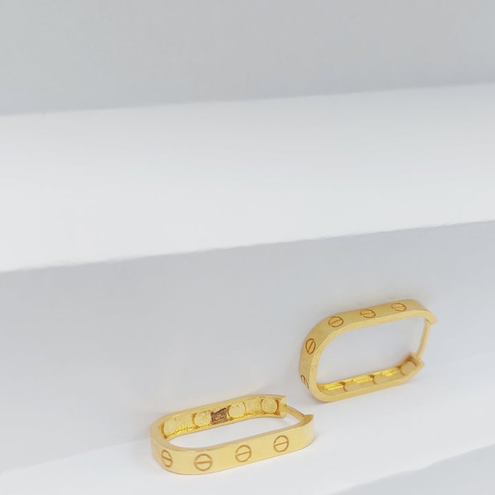 21K حلق ذبلة اكسترا-مجوهرات الشيخ سعيد-Saeed Jewelry 