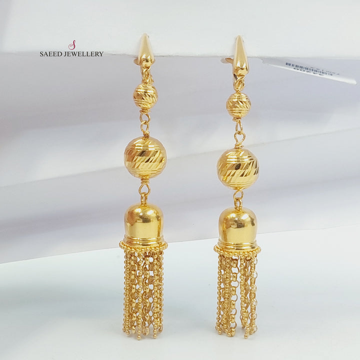 21K حلق جرس اكسترا-مجوهرات الشيخ سعيد-Saeed Jewelry 