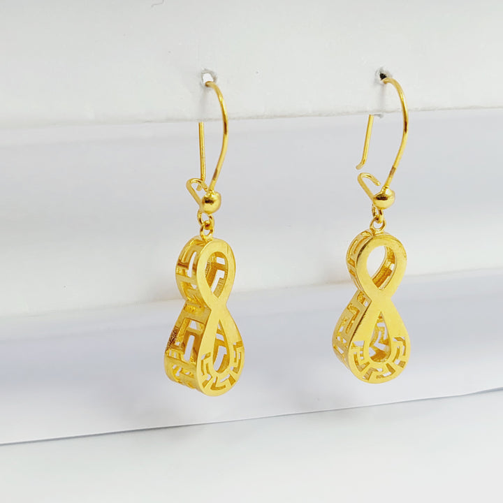 21K حلق انفينيتي-مجوهرات الشيخ سعيد-Saeed Jewelry 