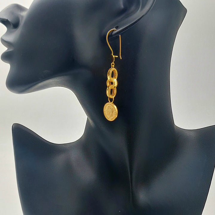 21K حلق شنكل انجليزي-مجوهرات الشيخ سعيد-Saeed Jewelry 