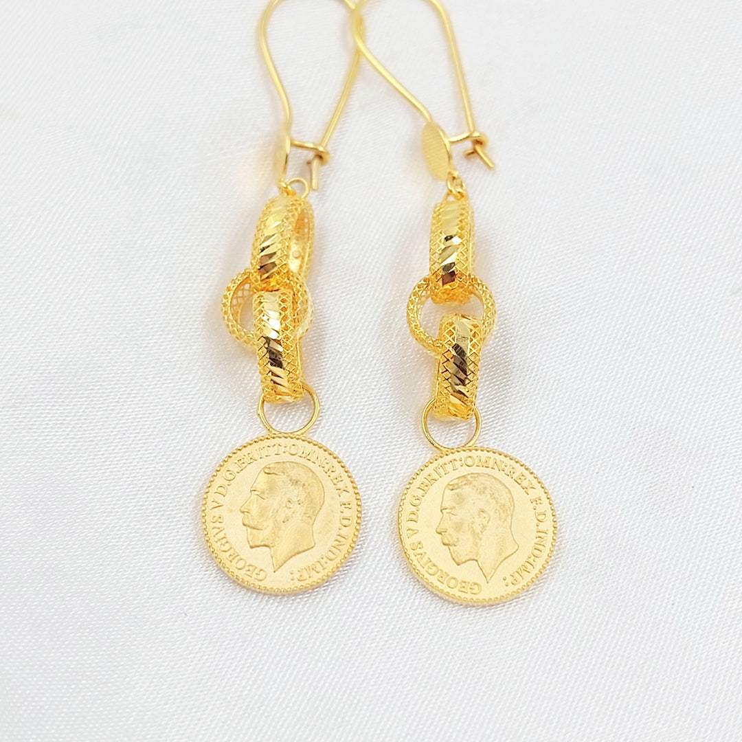 21K حلق شنكل انجليزي-مجوهرات الشيخ سعيد-Saeed Jewelry 