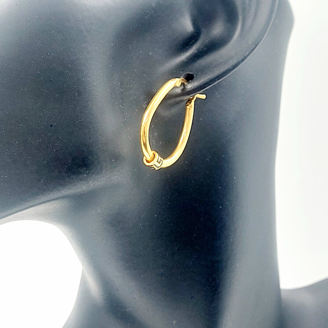 21K حلق ذبلة مينا-مجوهرات الشيخ سعيد-Saeed Jewelry 