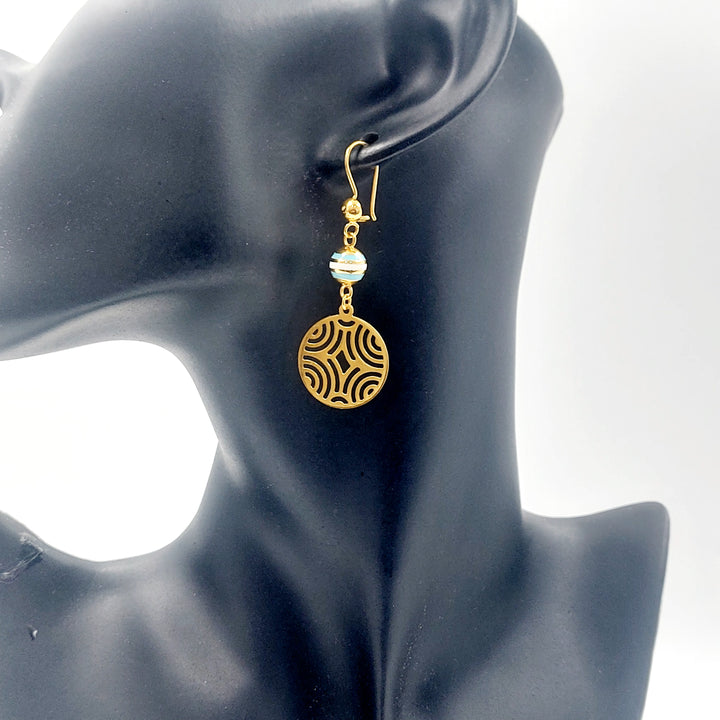 21K حلق اكسترا مينا-مجوهرات الشيخ سعيد-Saeed Jewelry 