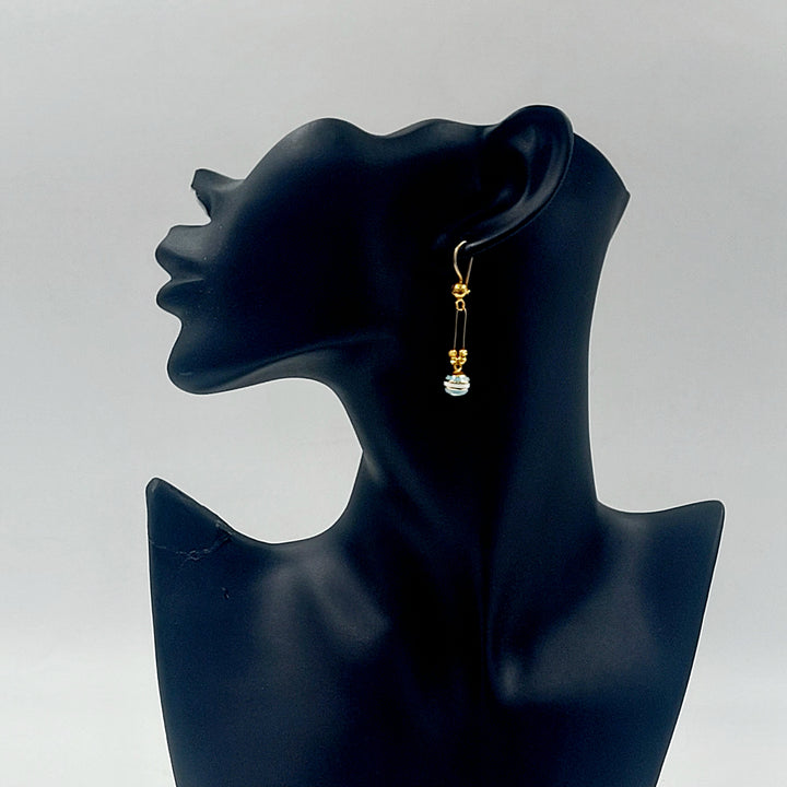 21K حلق اكسترا مينا-مجوهرات الشيخ سعيد-Saeed Jewelry 