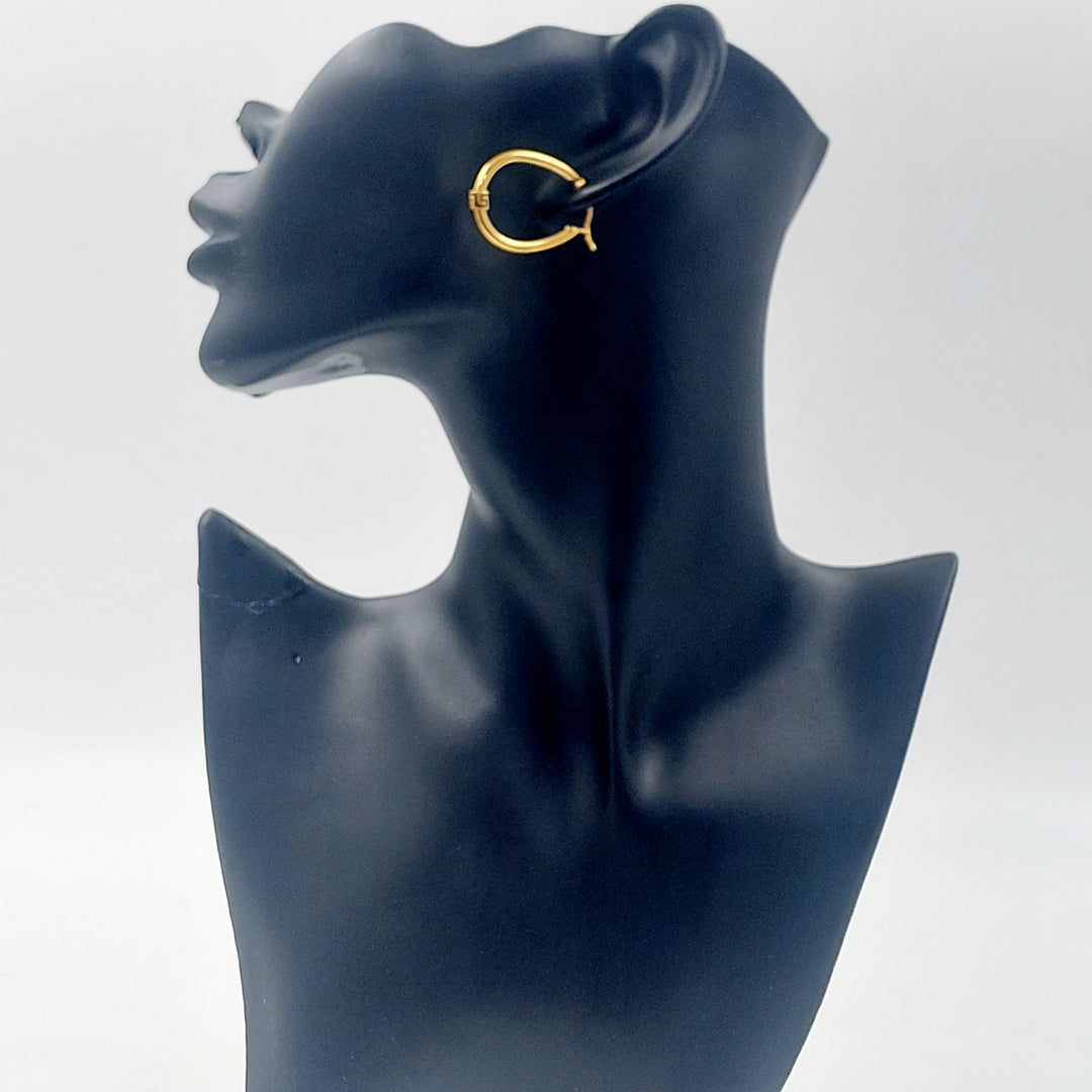 21K حلق ذبلة مينا-مجوهرات الشيخ سعيد-Saeed Jewelry 