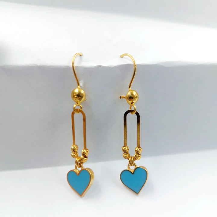 21K حلق اكسترا مينا-مجوهرات الشيخ سعيد-Saeed Jewelry 