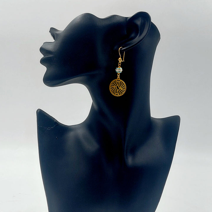 21K حلق اكسترا مينا-مجوهرات الشيخ سعيد-Saeed Jewelry 