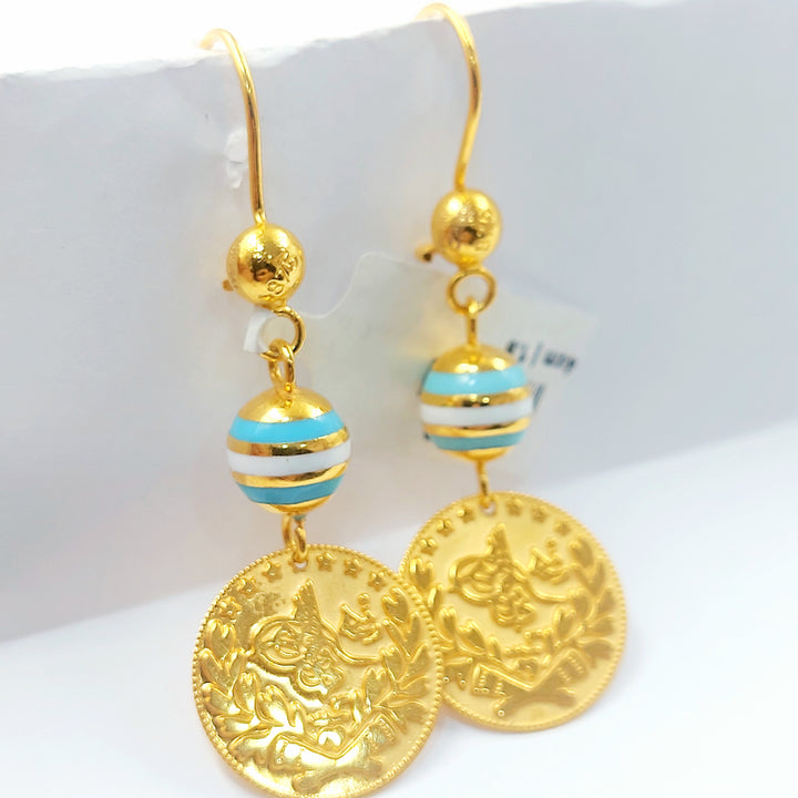 21K حلق اكسترا مينا-مجوهرات الشيخ سعيد-Saeed Jewelry 