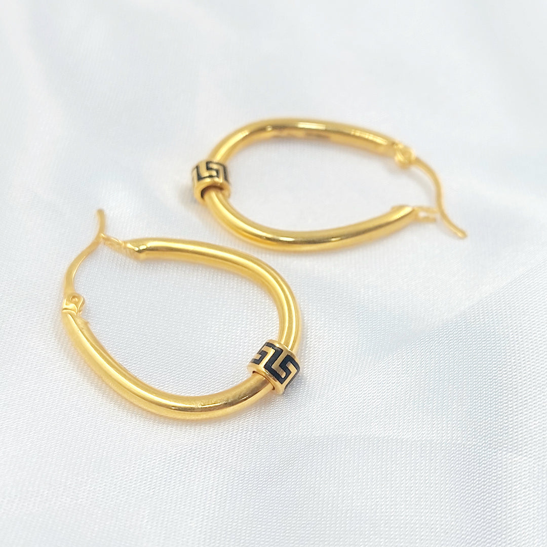 21K حلق ذبلة مينا-مجوهرات الشيخ سعيد-Saeed Jewelry 