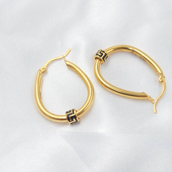 21K حلق ذبلة مينا-مجوهرات الشيخ سعيد-Saeed Jewelry 