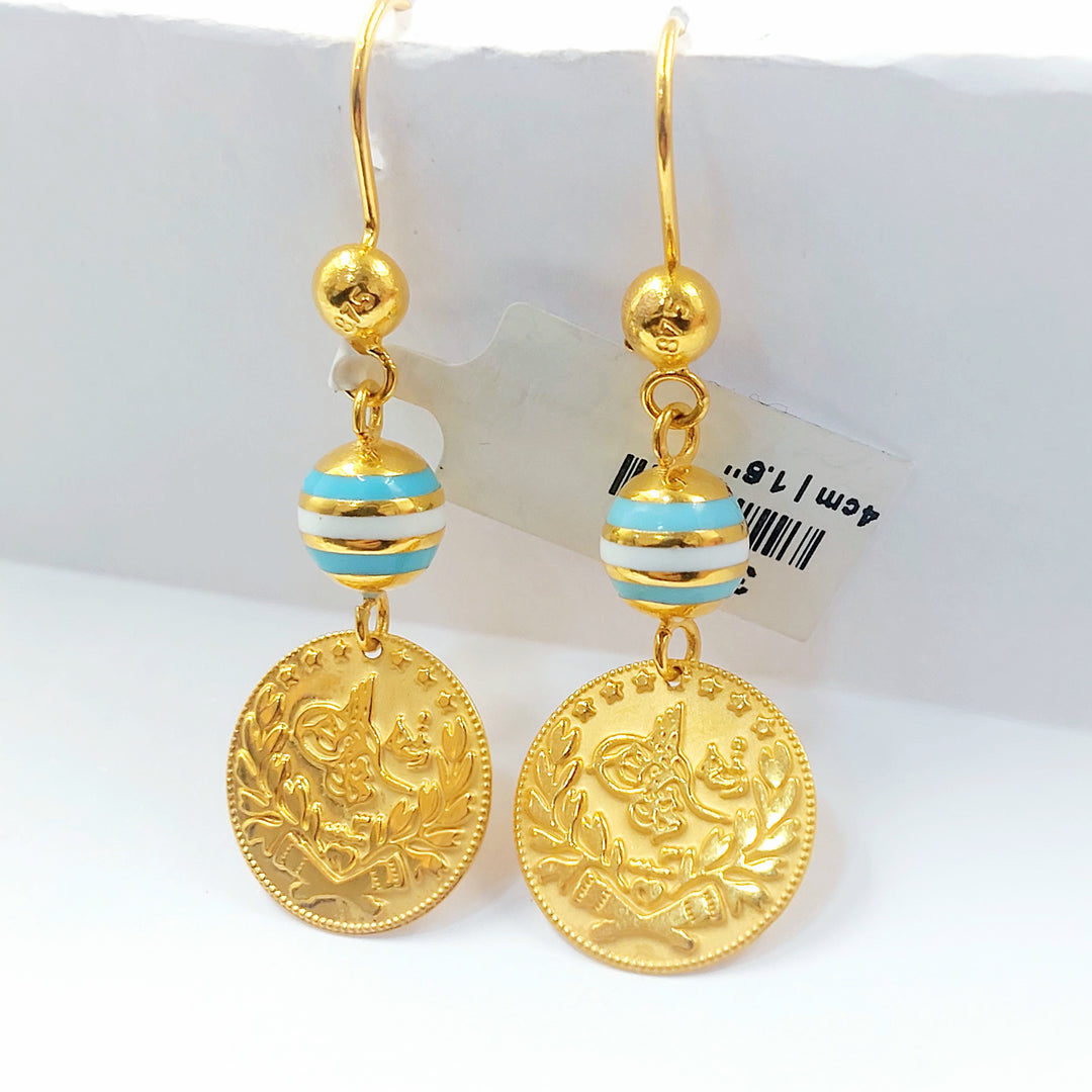 21K حلق اكسترا مينا-مجوهرات الشيخ سعيد-Saeed Jewelry 