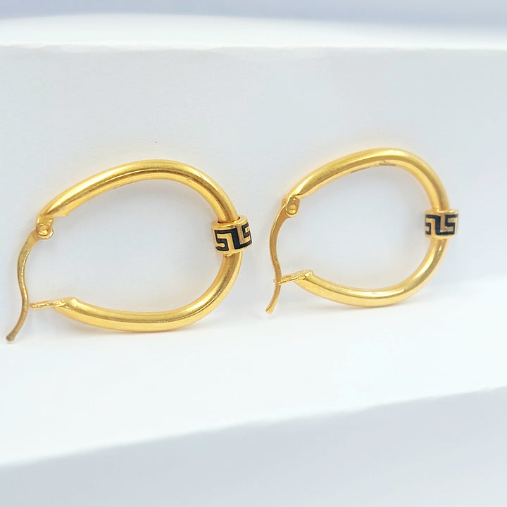 21K حلق ذبلة مينا-مجوهرات الشيخ سعيد-Saeed Jewelry 