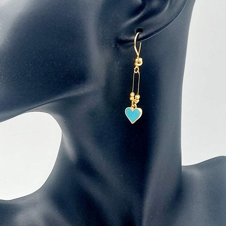 21K حلق اكسترا مينا-مجوهرات الشيخ سعيد-Saeed Jewelry 