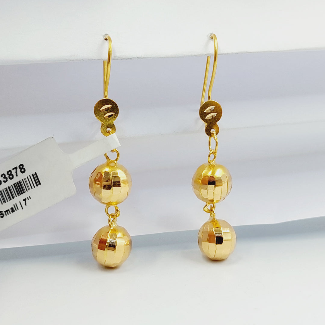 21K حلق نجمة نقش-مجوهرات الشيخ سعيد-Saeed Jewelry 