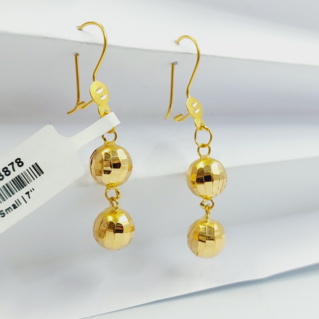 21K حلق نجمة نقش-مجوهرات الشيخ سعيد-Saeed Jewelry 