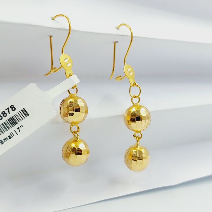 21K حلق نجمة نقش-مجوهرات الشيخ سعيد-Saeed Jewelry 