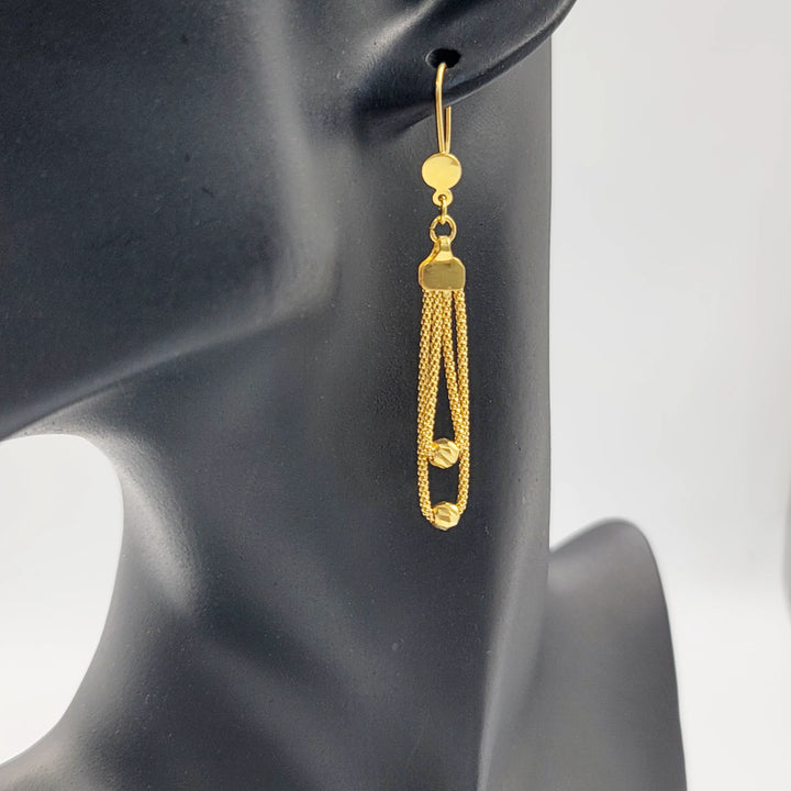 21K حلق فانسي-مجوهرات الشيخ سعيد-Saeed Jewelry 