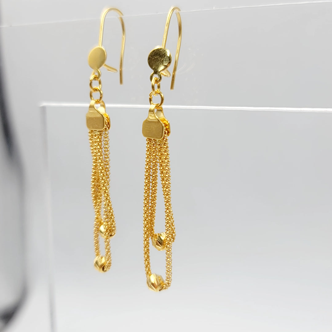 21K حلق فانسي-مجوهرات الشيخ سعيد-Saeed Jewelry 