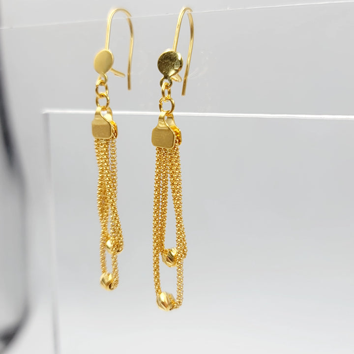 21K حلق فانسي-مجوهرات الشيخ سعيد-Saeed Jewelry 