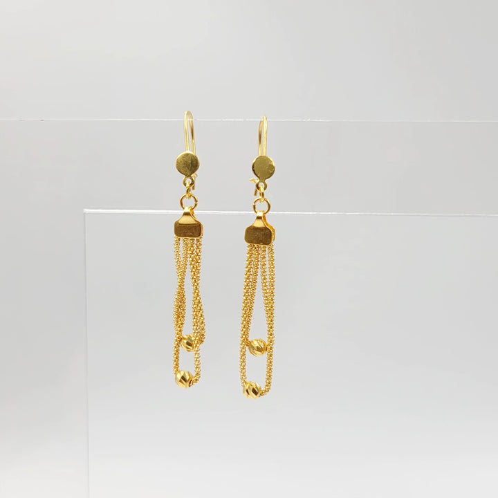 21K حلق فانسي-مجوهرات الشيخ سعيد-Saeed Jewelry 