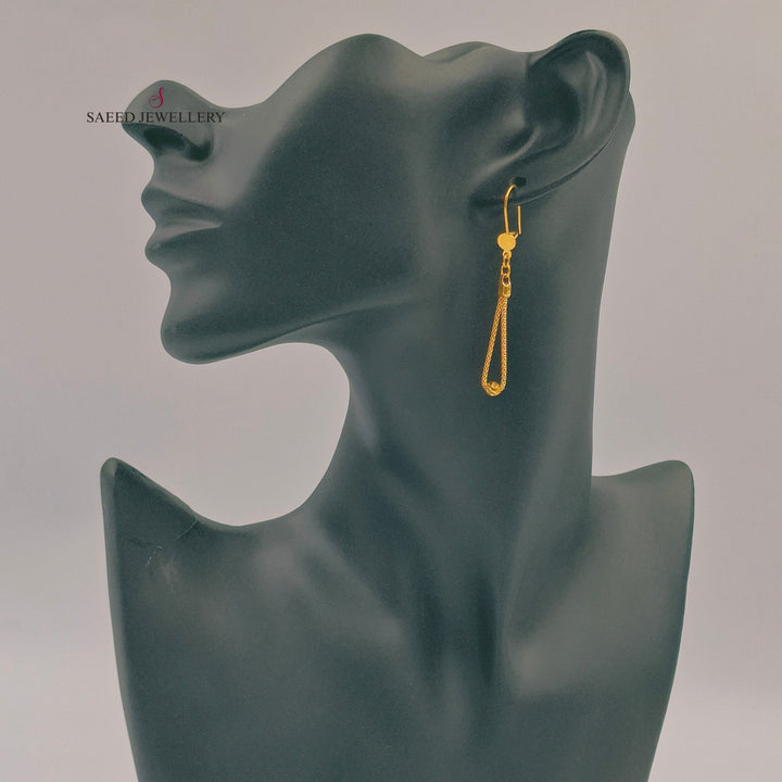 21K حلق فانسي-مجوهرات الشيخ سعيد-Saeed Jewelry 