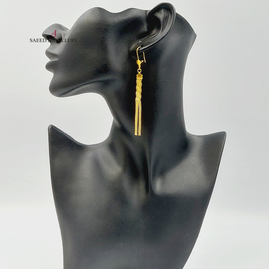 21K حلق فانسي-مجوهرات الشيخ سعيد-Saeed Jewelry 