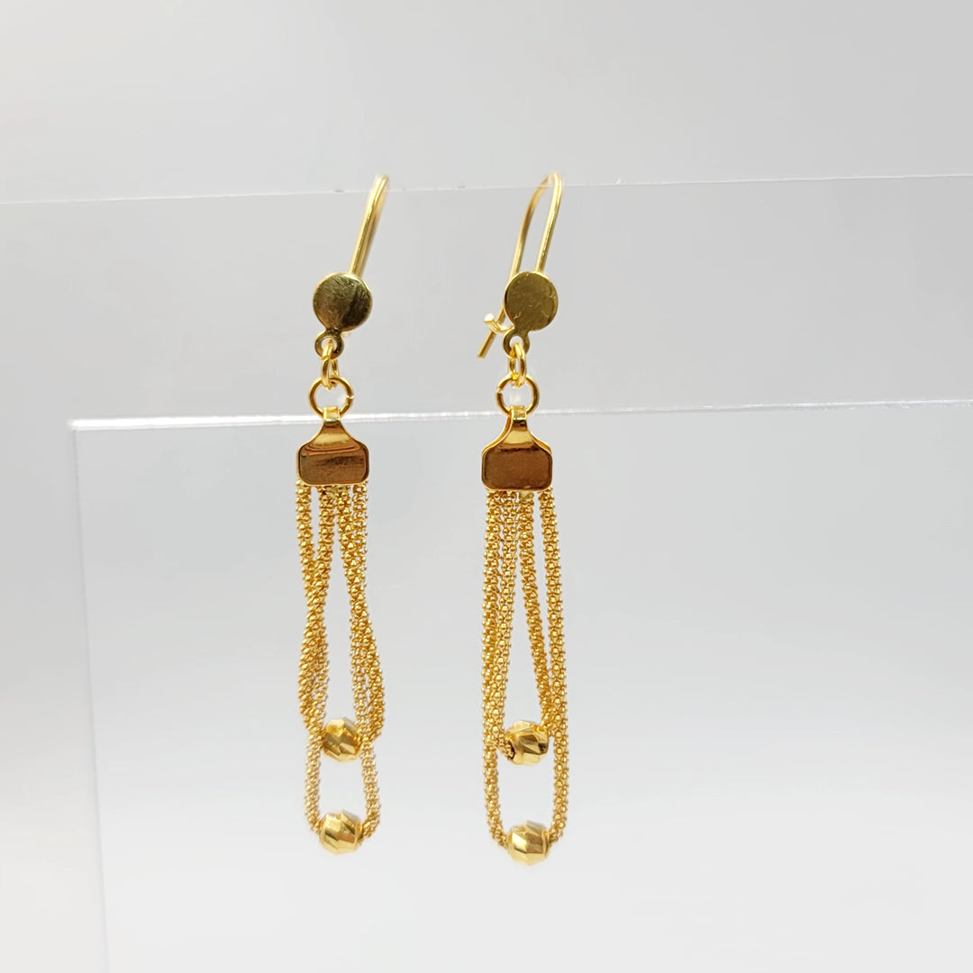 21K حلق فانسي-مجوهرات الشيخ سعيد-Saeed Jewelry 