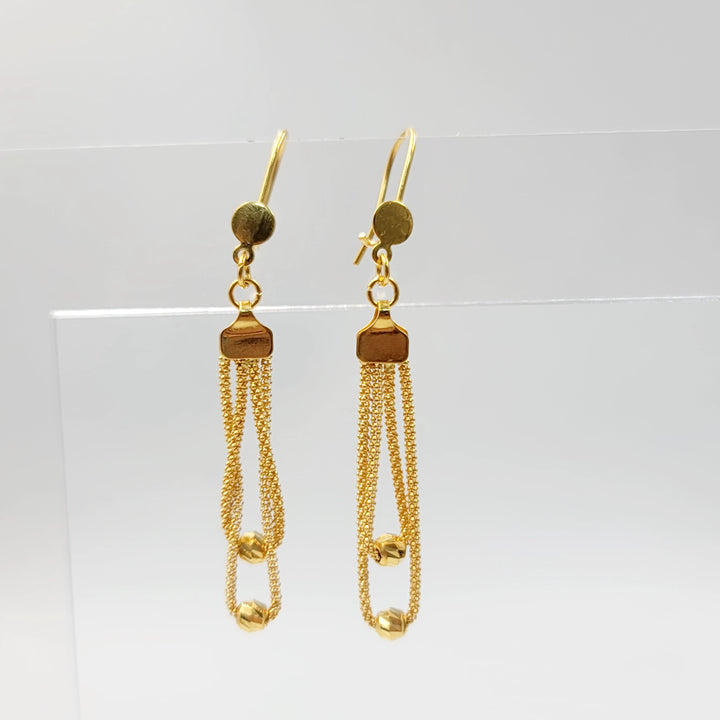 21K حلق فانسي-مجوهرات الشيخ سعيد-Saeed Jewelry 