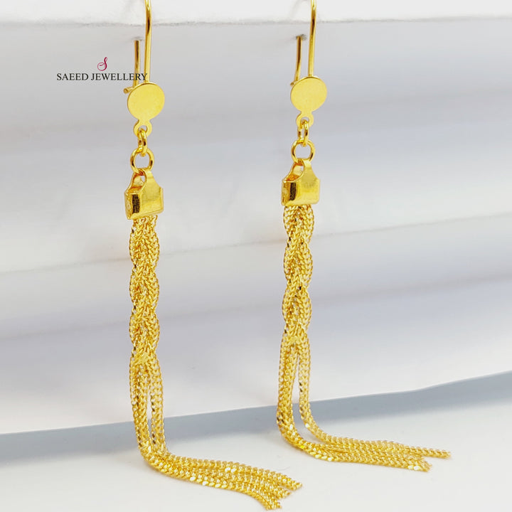 21K حلق فانسي-مجوهرات الشيخ سعيد-Saeed Jewelry 