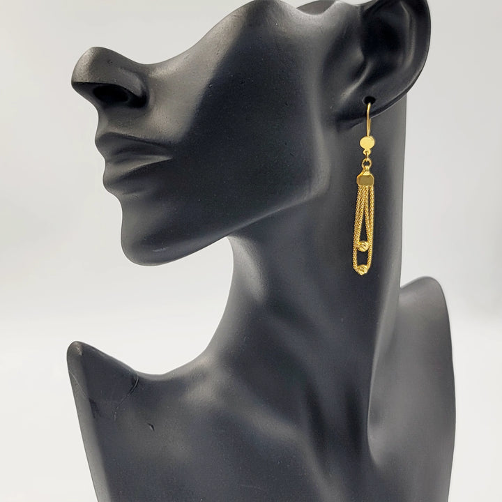 21K حلق فانسي-مجوهرات الشيخ سعيد-Saeed Jewelry 