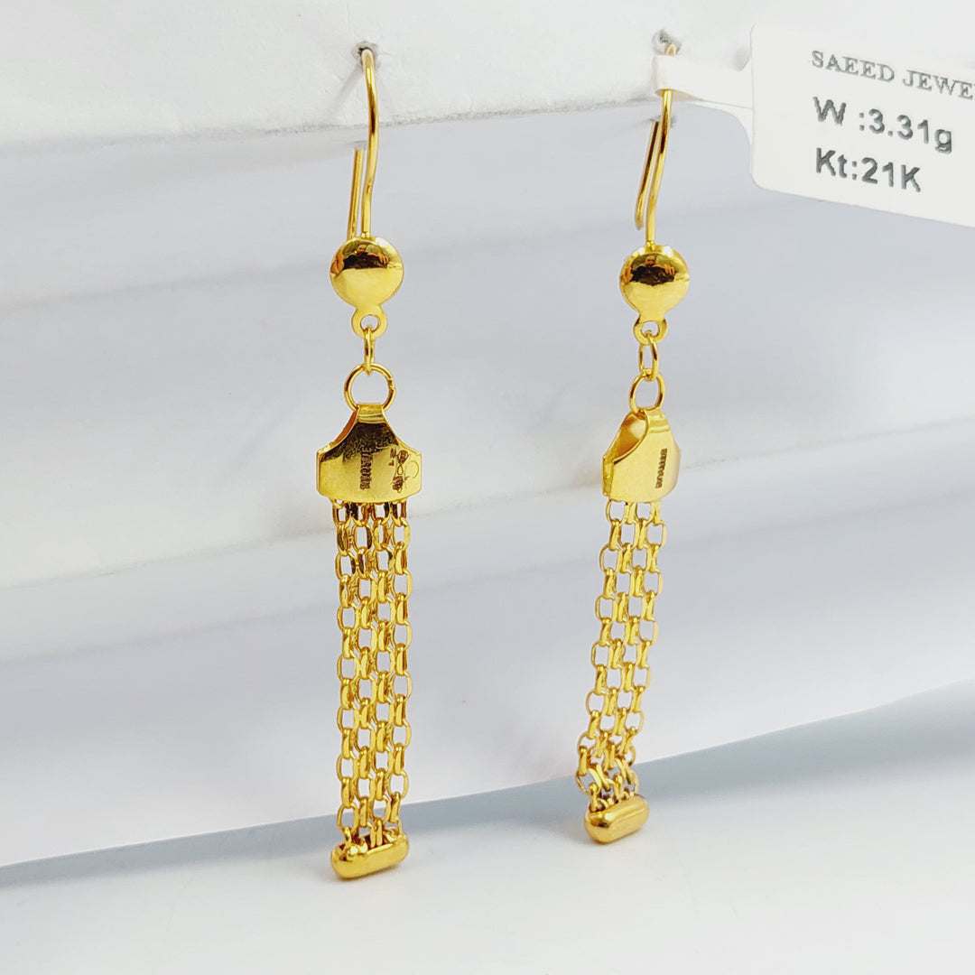 21K حلق فانسي-مجوهرات الشيخ سعيد-Saeed Jewelry 