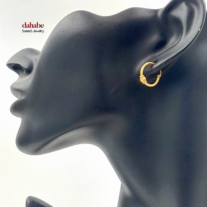 21K حلق ذبلة-مجوهرات الشيخ سعيد-Saeed Jewelry 