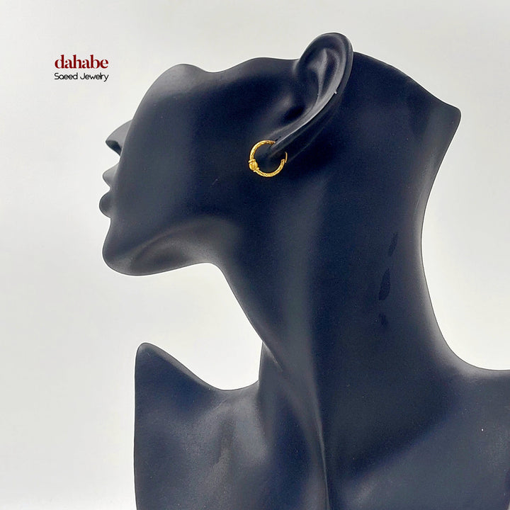 21K حلق ذبلة-مجوهرات الشيخ سعيد-Saeed Jewelry 