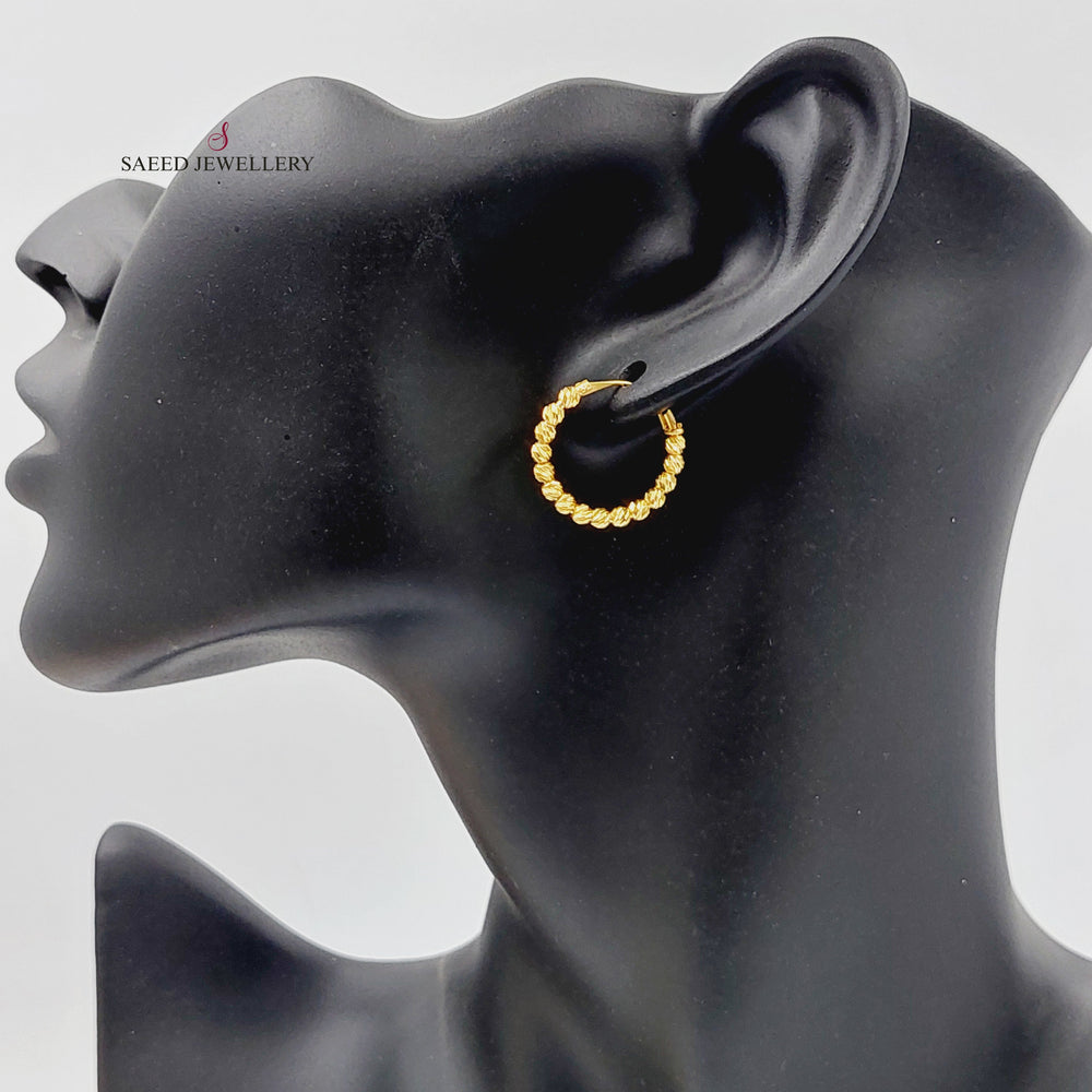 21K حلق ذبلة-مجوهرات الشيخ سعيد-Saeed Jewelry 