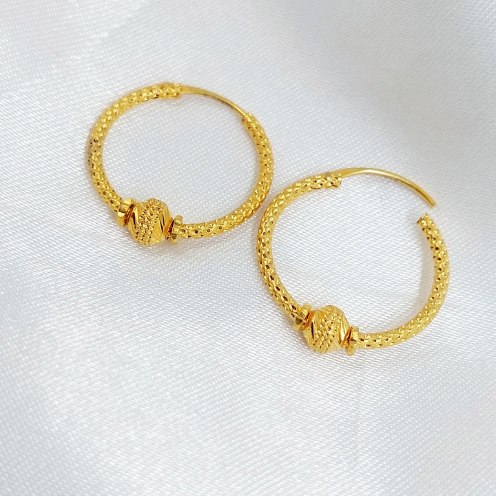 21K حلق ذبلة-مجوهرات الشيخ سعيد-Saeed Jewelry 