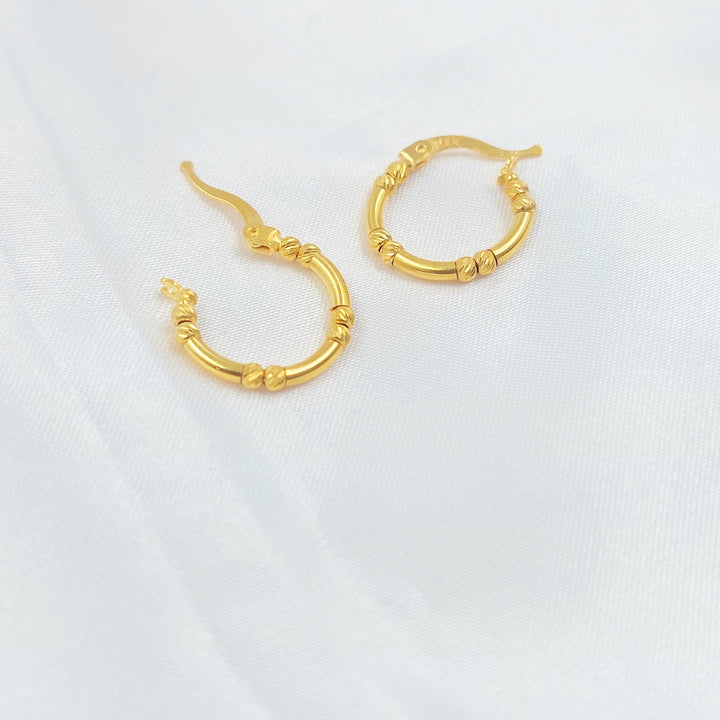 21K حلق ذبلة-مجوهرات الشيخ سعيد-Saeed Jewelry 