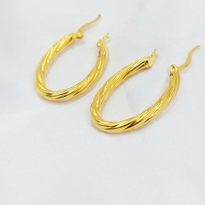 21K حلق ذبلة-مجوهرات الشيخ سعيد-Saeed Jewelry 