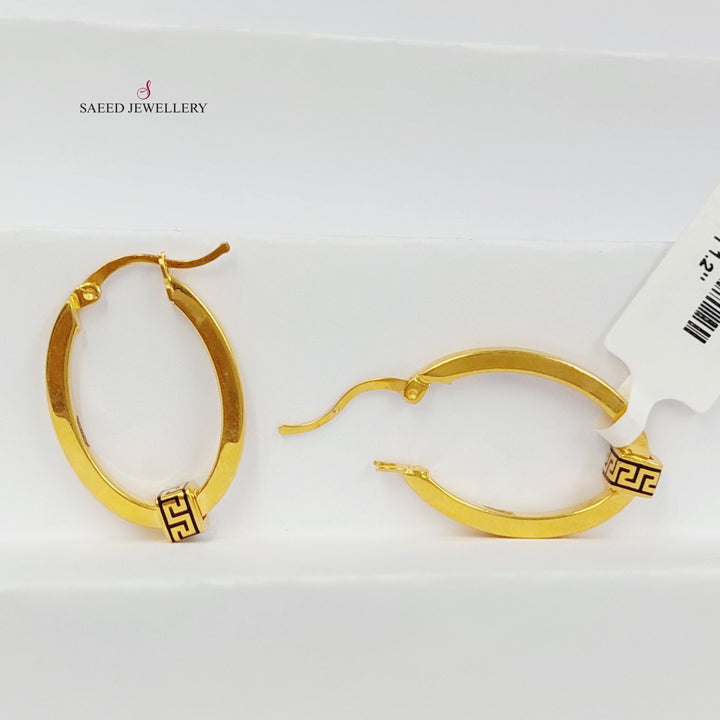 21K حلق ذبلة-مجوهرات الشيخ سعيد-Saeed Jewelry 