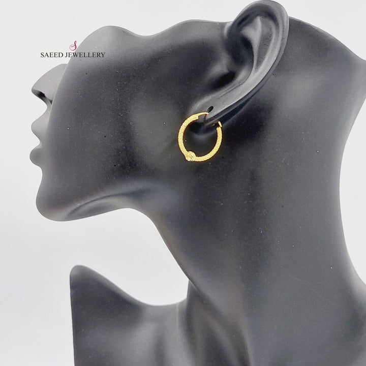 21K حلق ذبلة-مجوهرات الشيخ سعيد-Saeed Jewelry 